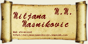 Miljana Masniković vizit kartica